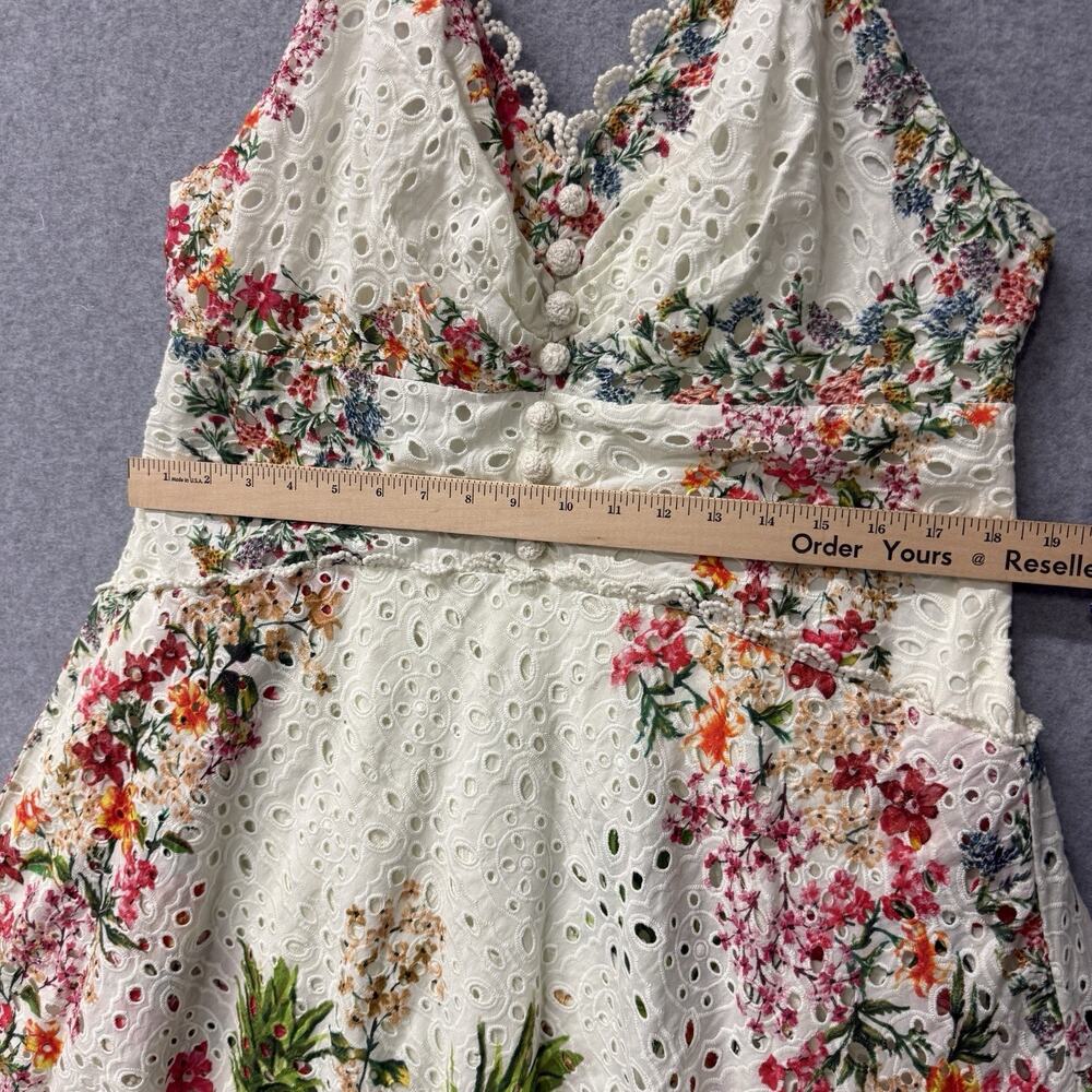 NWT FARM Rio Delicate Forest Scarves Midi in White Floral Eyeler Tank Dress XL - Picture 7 of 16